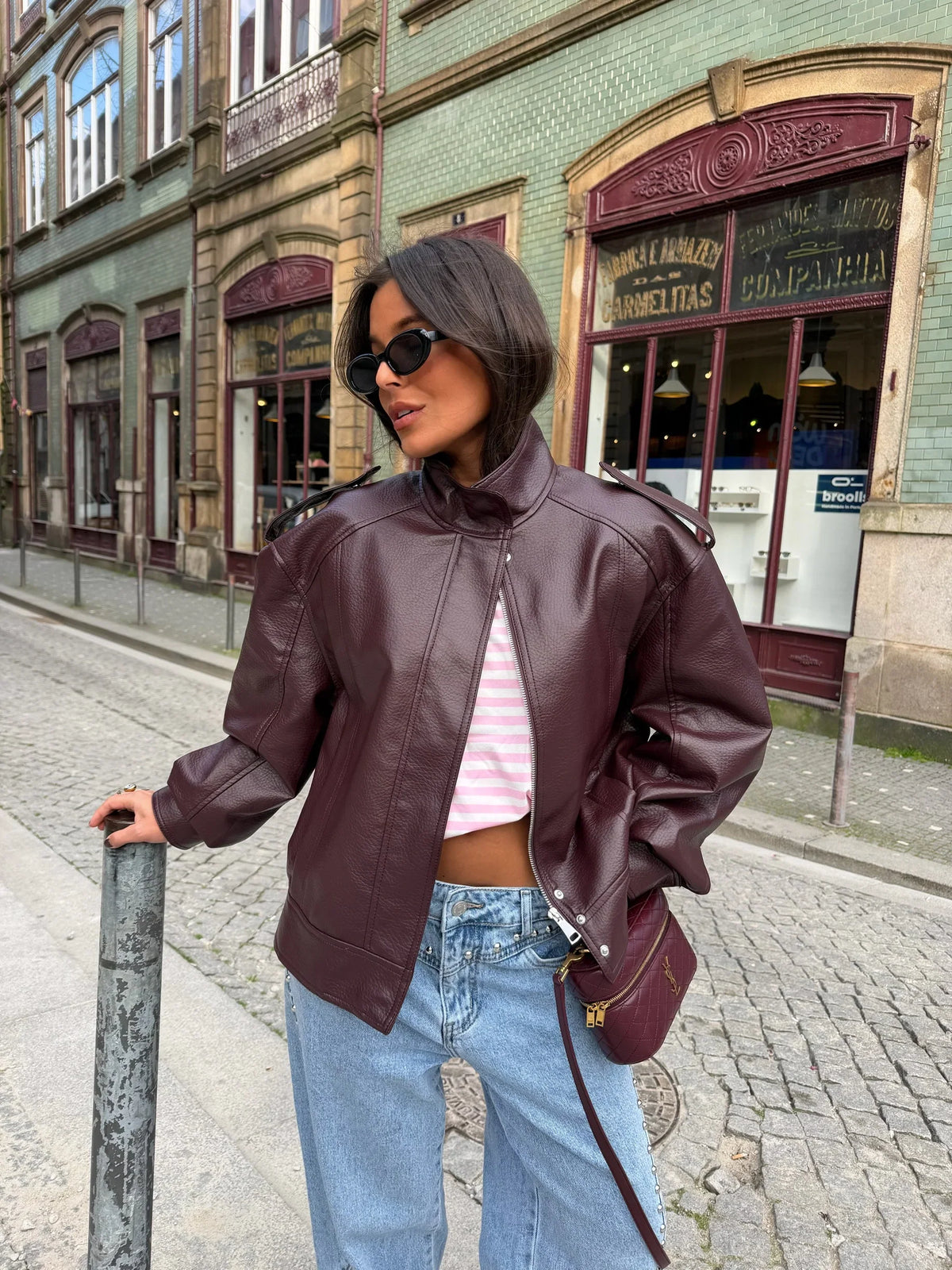 Chaqueta Valeria Estructurada Burdeos™