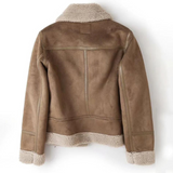 Chaqueta Biker de Mujer con Forro Teddy y Cremallera Diagonal - imagen 3
