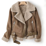 Chaqueta Biker de Mujer con Forro Teddy y Cremallera Diagonal - imagen 2