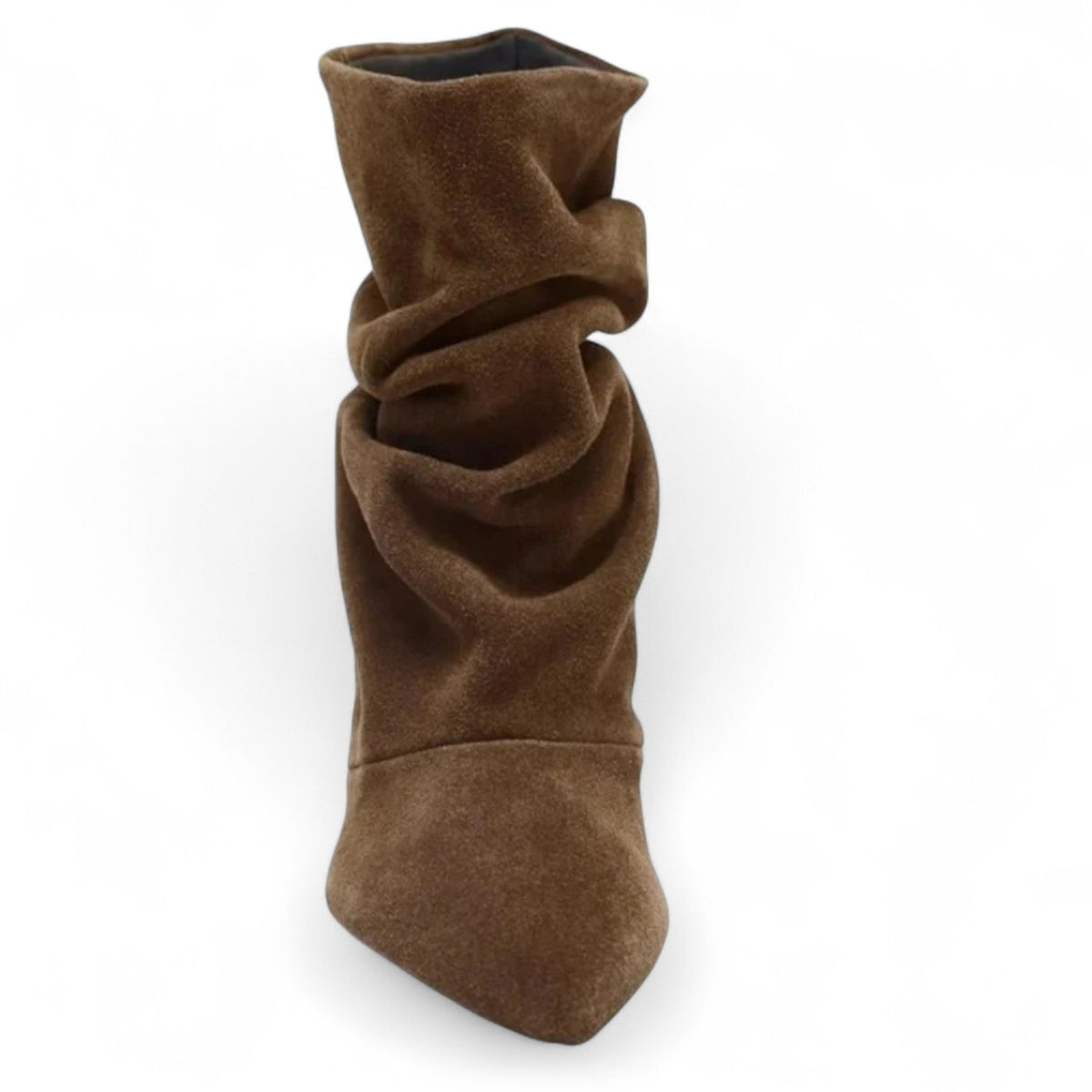 Sacha - Bottines Femme Daim Plissé à Talon