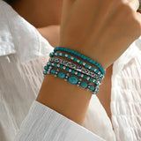 Verónica - Set de Pulseras con Cuentas Turquesa