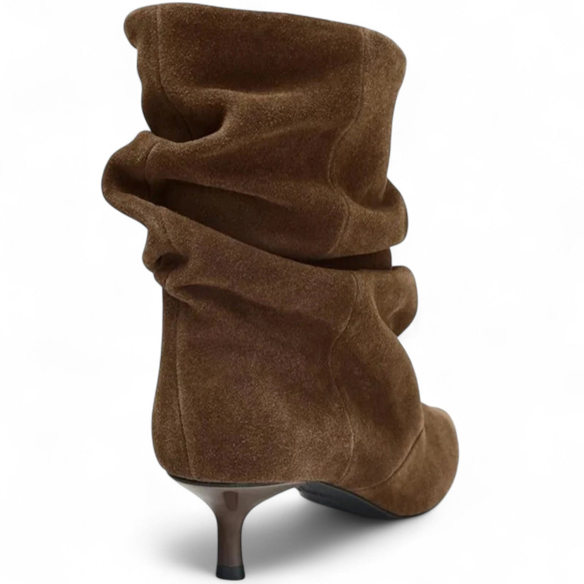 Sacha - Bottines Femme Daim Plissé à Talon
